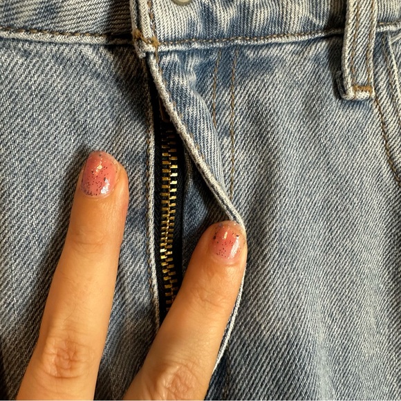 Fashion Nova Low Rider Slouch Fit Jeans Light Blue - Picture 3 of 13